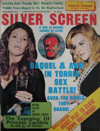 SILVER SCREEN magazine side cover November 1975