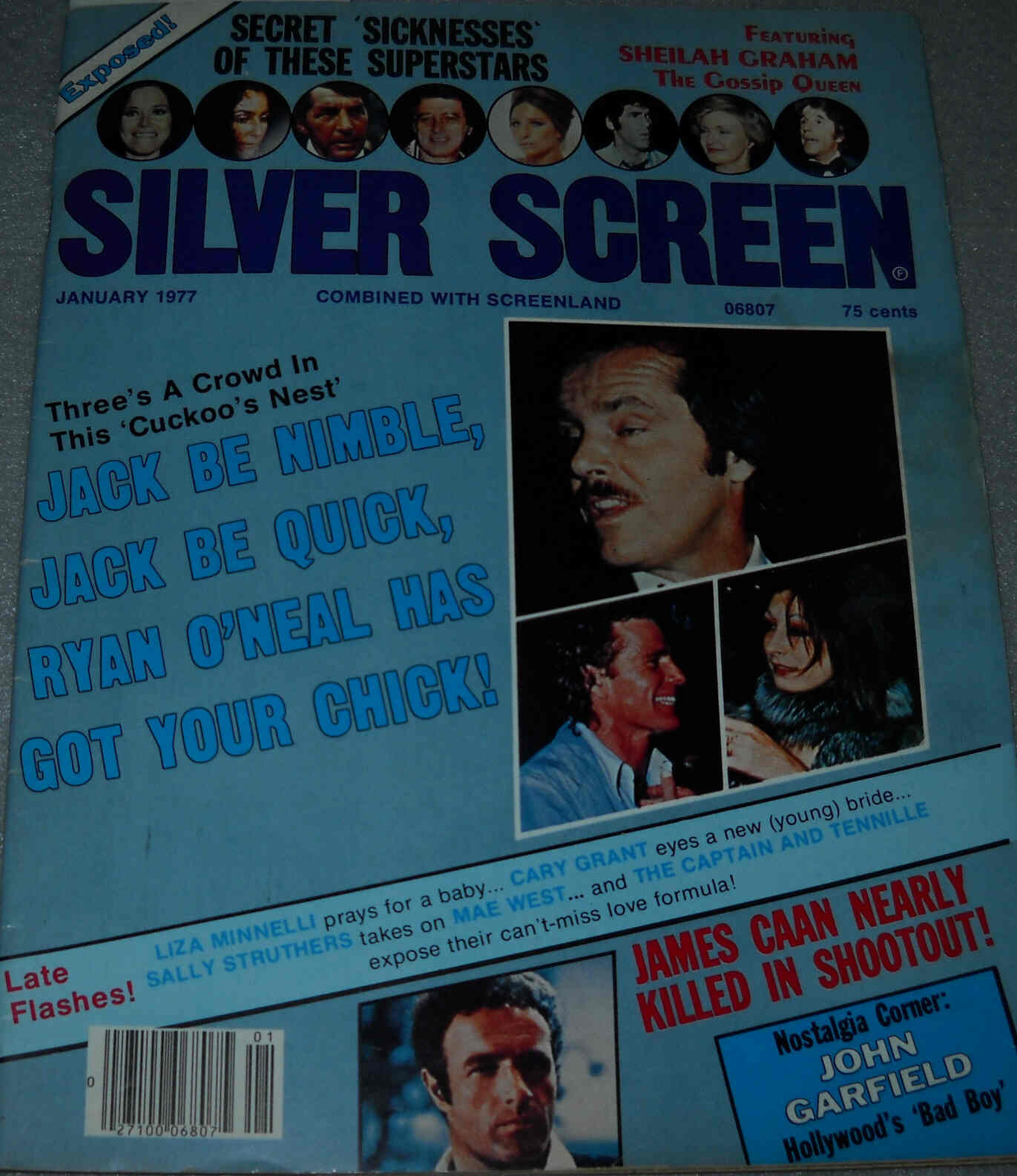 SILVER SCREEN magazine side cover January 1977