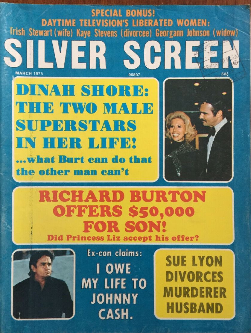 SILVER SCREEN magazine side cover  March 1975