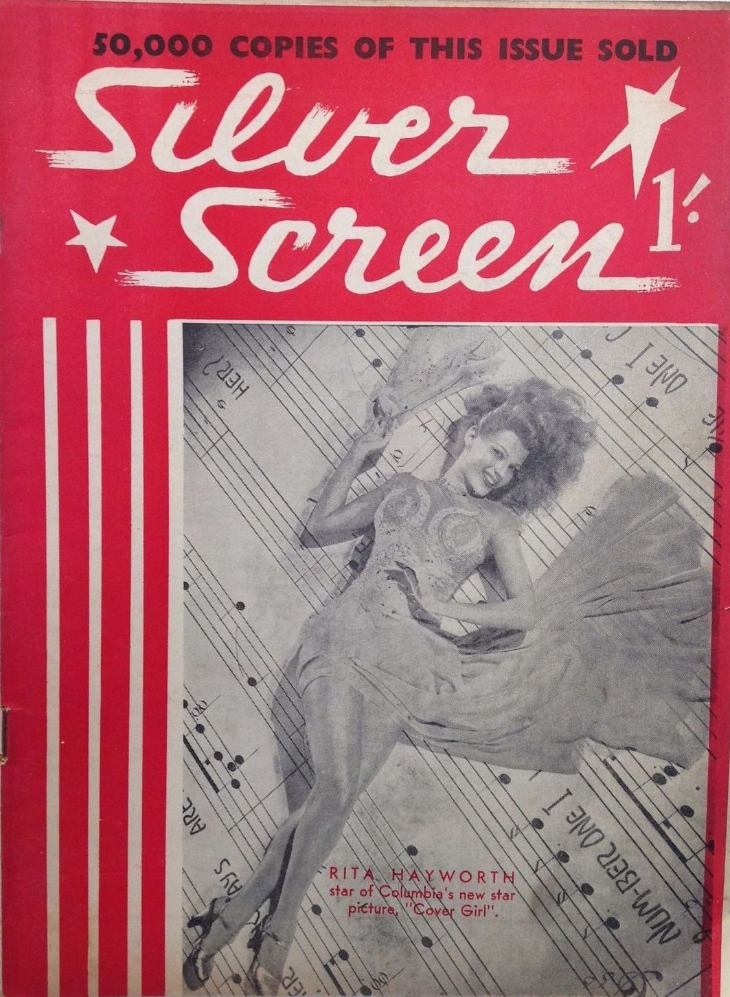 SILVER SCREEN (Au) magazine side cover Issue 1  1944