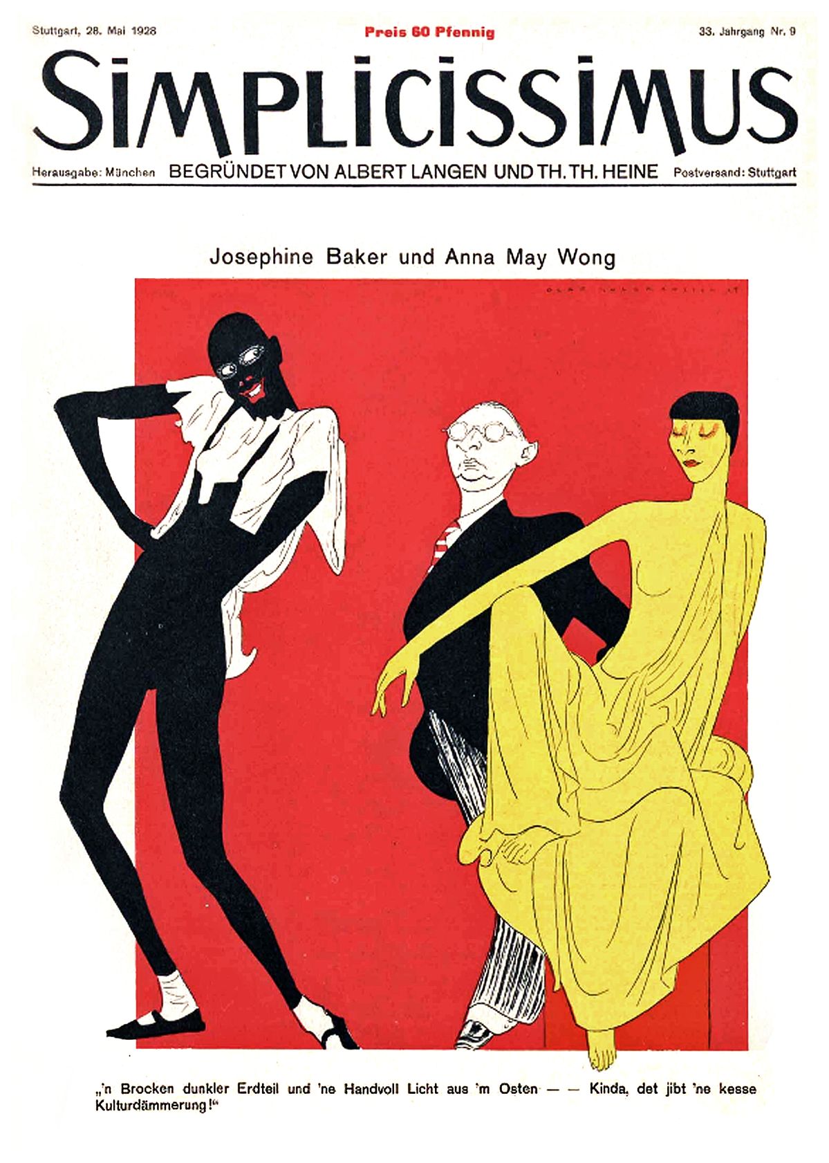 SIMPLICISSIMUS magazine side cover  Vol 33 No  9 28 May 1928