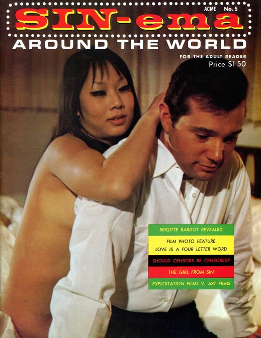 SIN-EMA AROUND THE WORLD magazine side cover Issue 5  1967