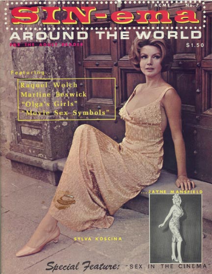 SIN-EMA AROUND THE WORLD magazine side cover Issue 7 Fall 1967