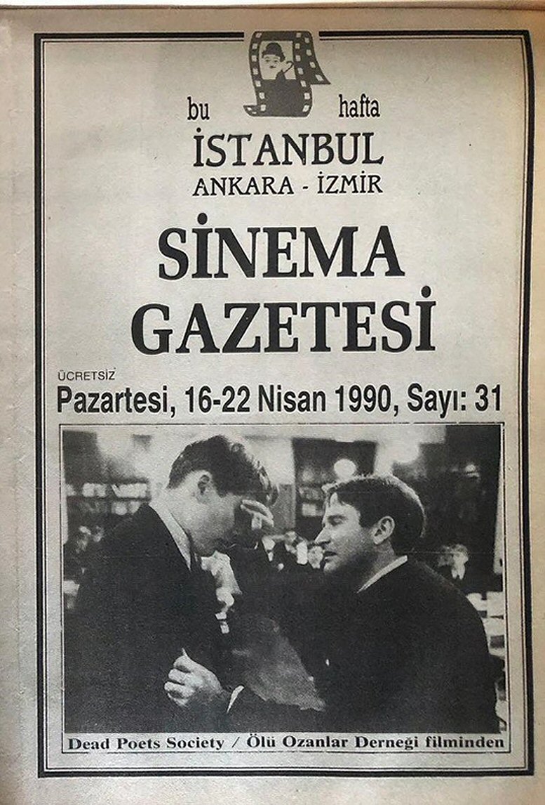 SINEMA GAZETESI (1990S) magazine side cover Issue 31 16 April 1990