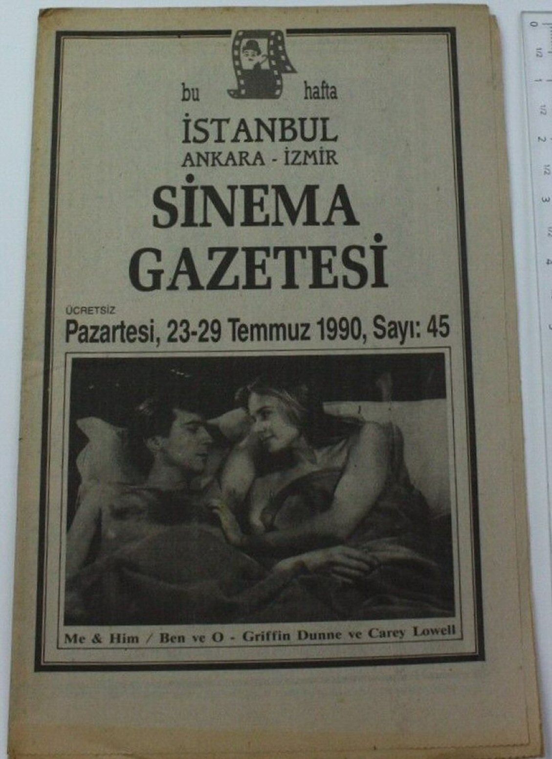 SINEMA GAZETESI (1990S) magazine side cover Issue 45 23 July 1990
