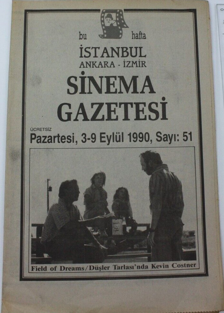 SINEMA GAZETESI (1990S) magazine side cover Issue 51 3 September 1990
