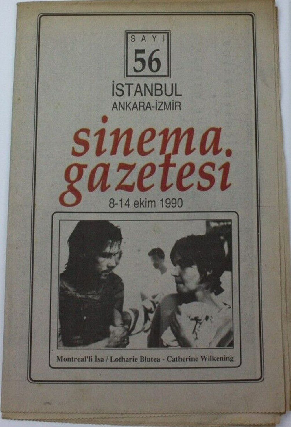 SINEMA GAZETESI (1990S) magazine side cover Issue 56 8 October 1990
