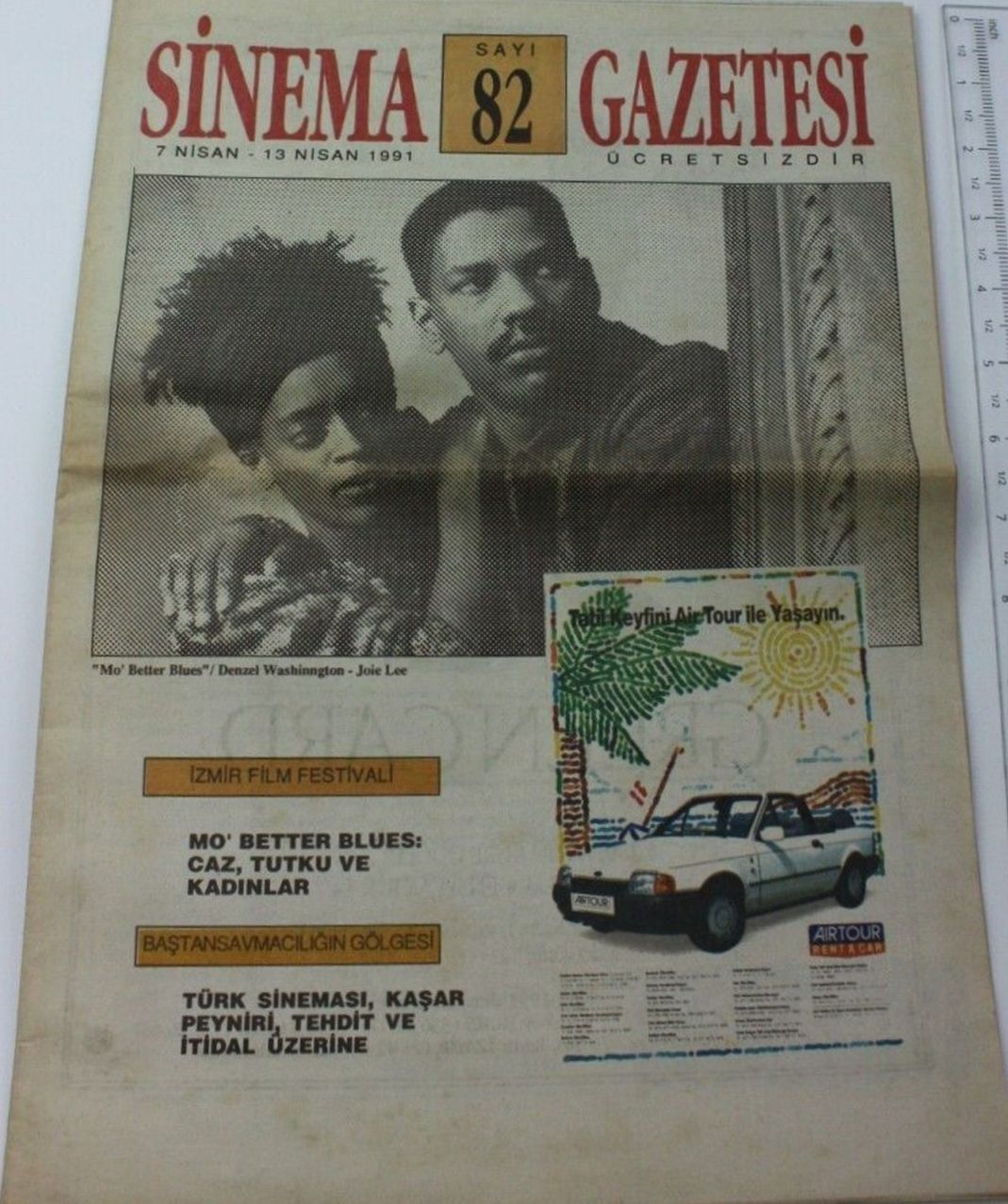 SINEMA GAZETESI (1990S) magazine side cover Issue 82 7 April 1991