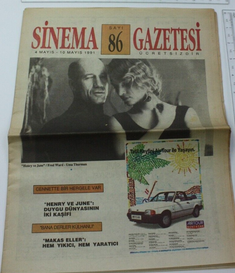 SINEMA GAZETESI (1990S) magazine side cover Issue 86 4 May 1991