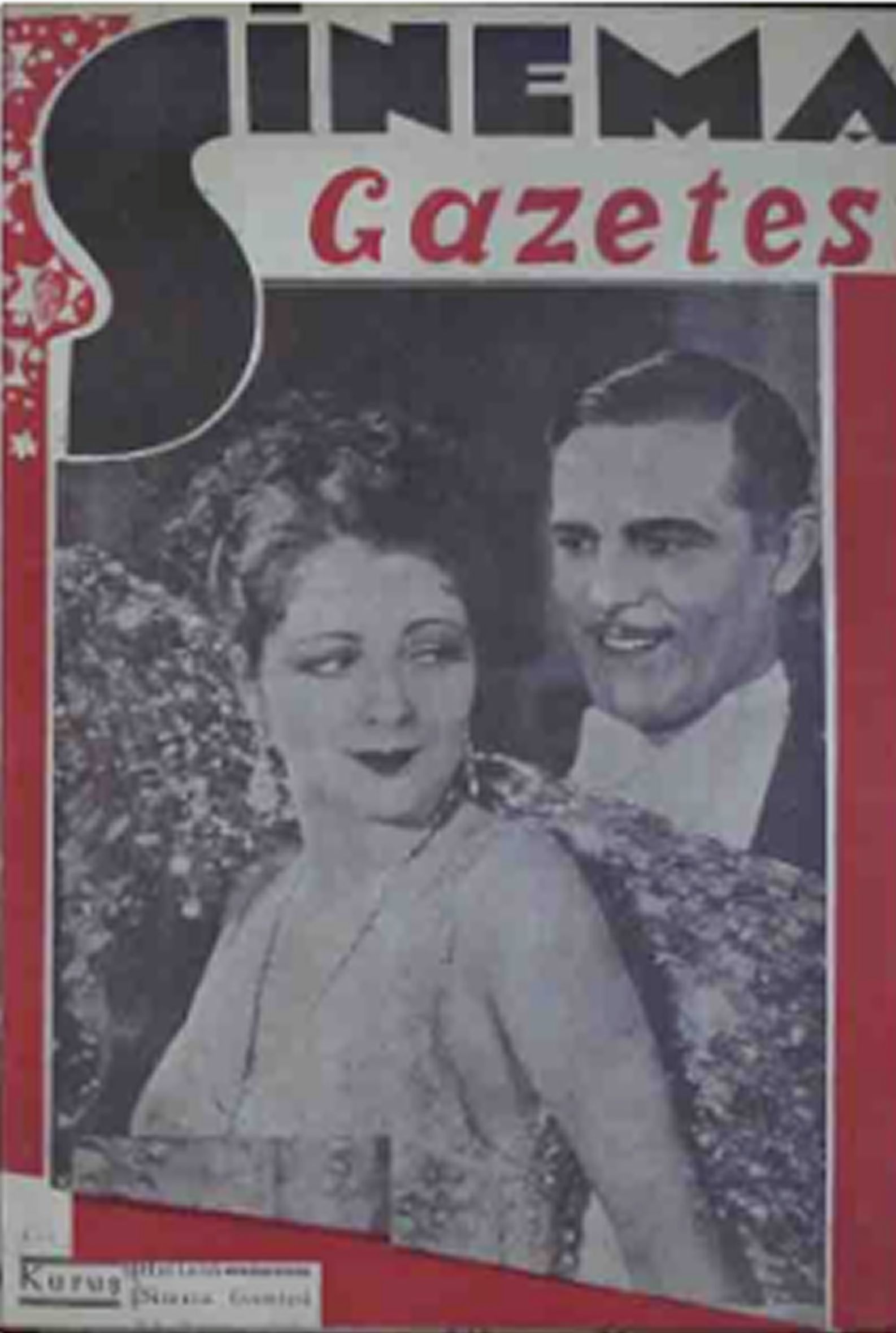 SINEMA GAZETESI magazine side cover Issue 1   1929