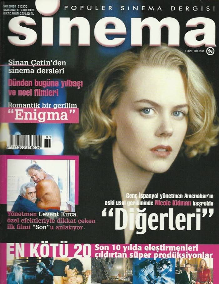 SINEMA magazine side cover Issue 81 January 2002