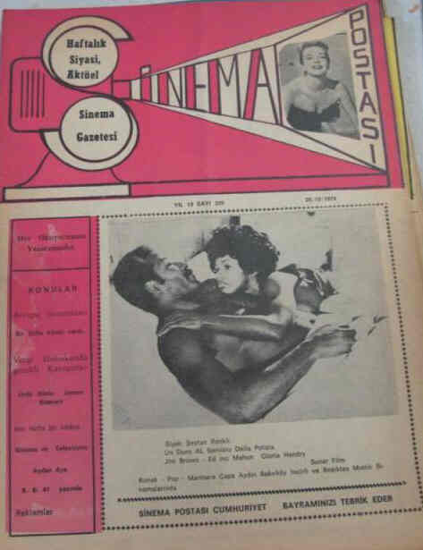 SINEMA POSTASI magazine side cover Issue 320  1974
