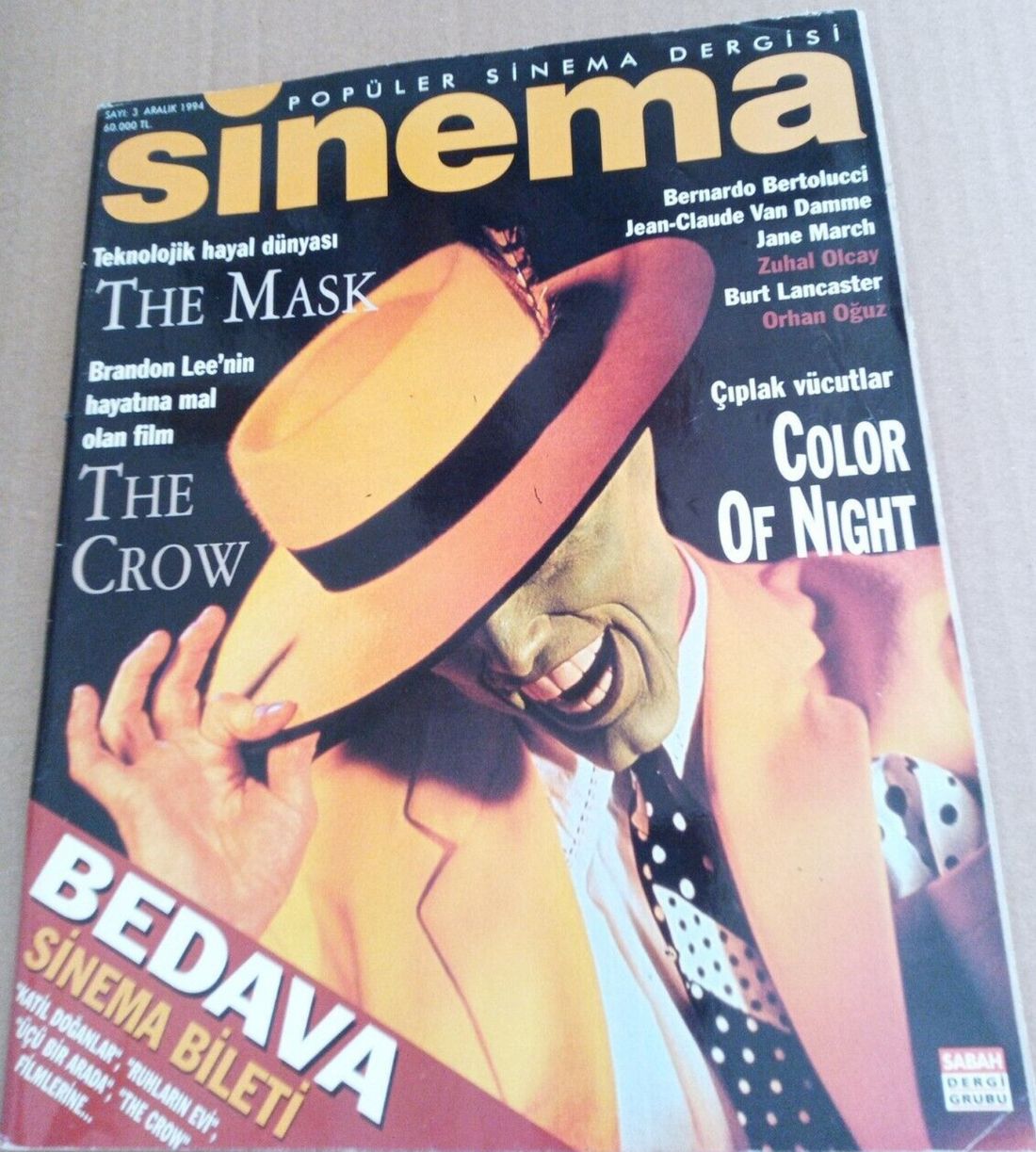 SINEMA magazine side cover Issue 3  December 1994