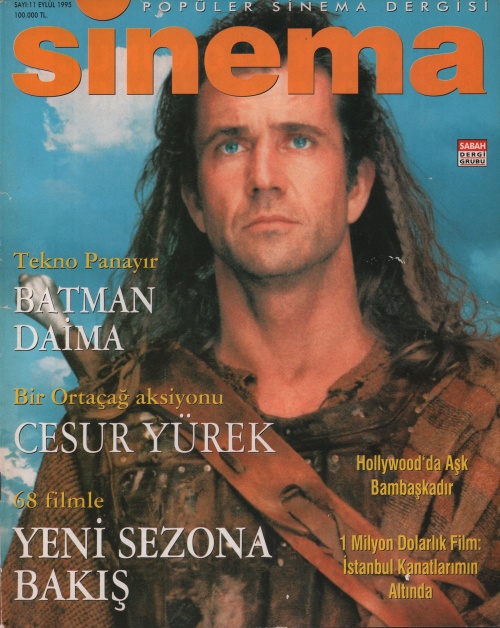 SINEMA magazine side cover Issue 11  August 1995
