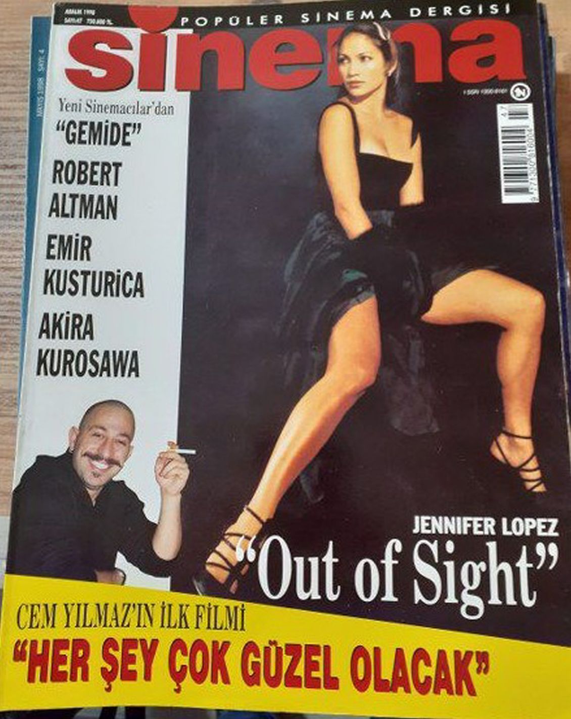 SINEMA magazine side cover Issue 47 December 1998