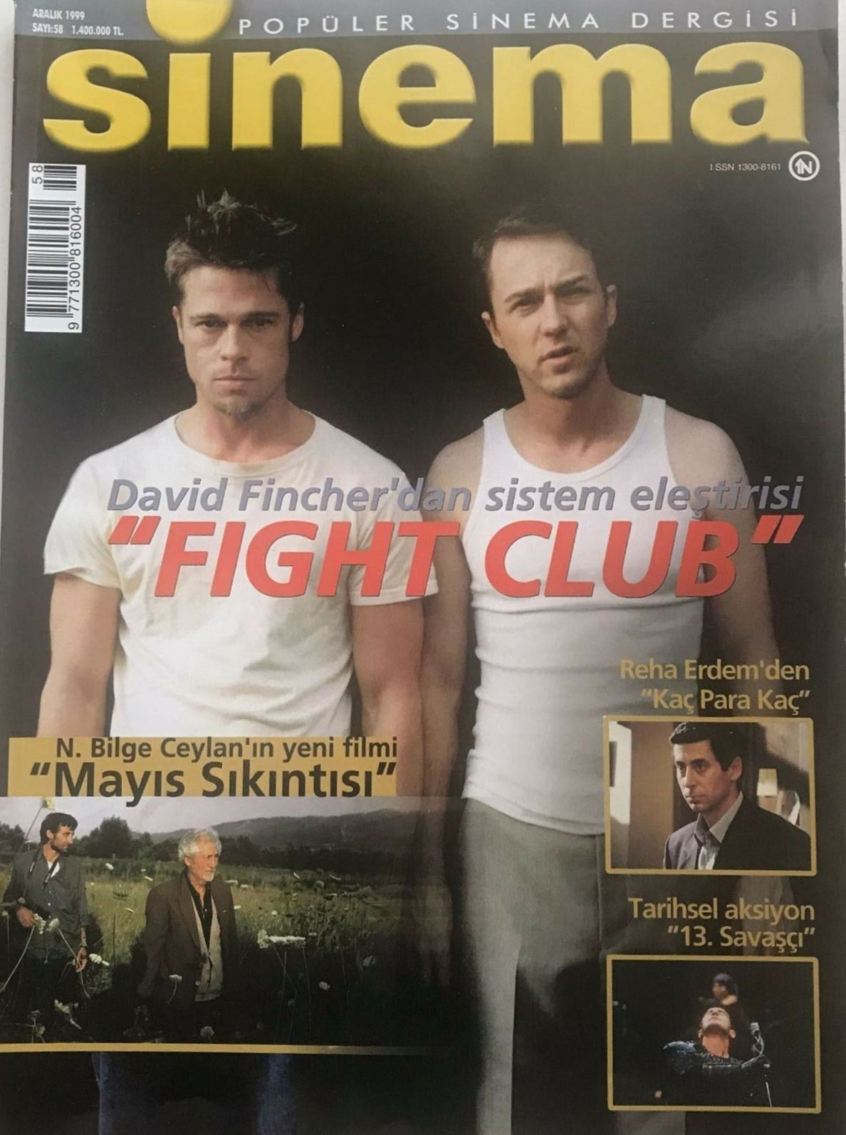 SINEMA magazine side cover Issue 58  December 1999