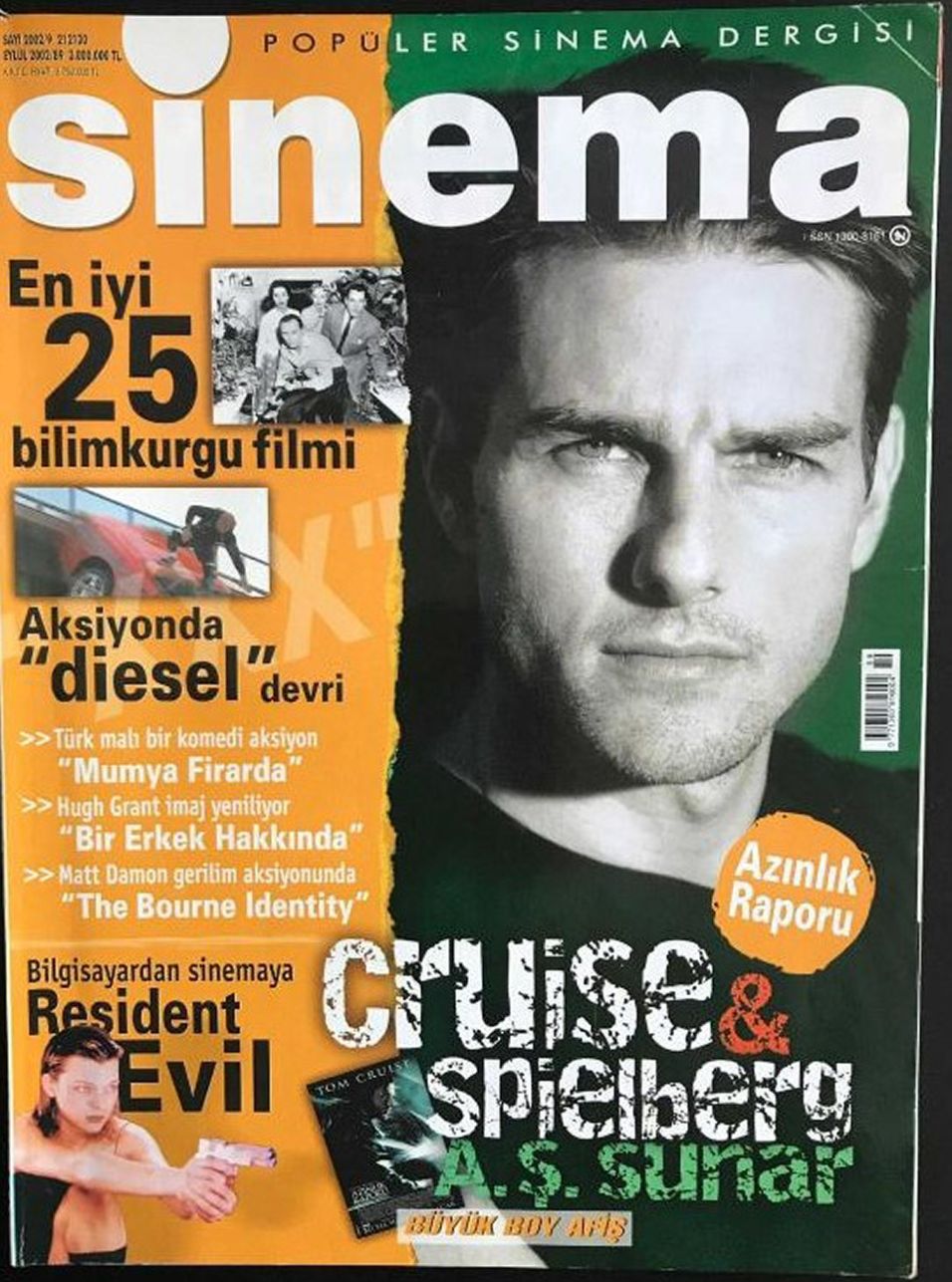 SINEMA magazine side cover Issue 89  September 2002