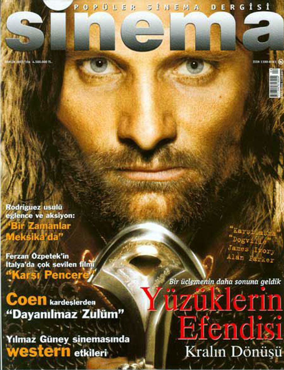 SINEMA magazine side cover Issue 104  December 2003
