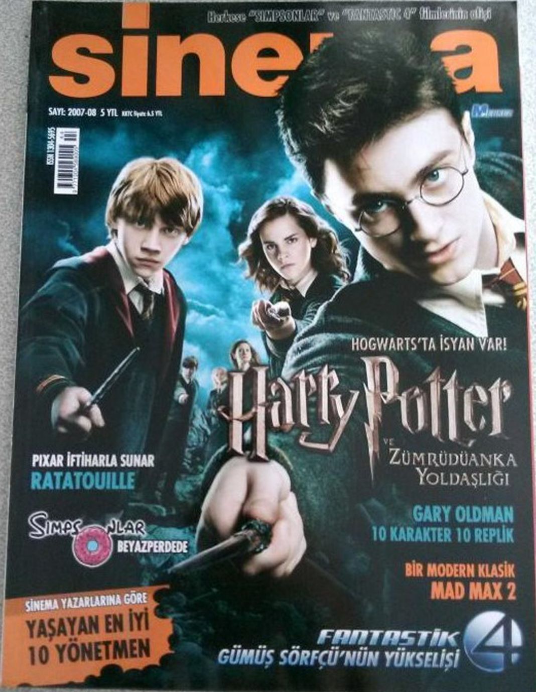 SINEMA magazine side cover  August 2007