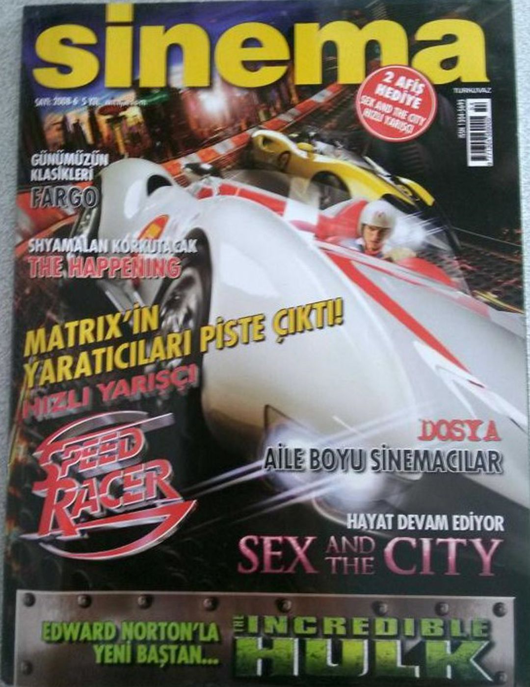 SINEMA magazine side cover  June 2008