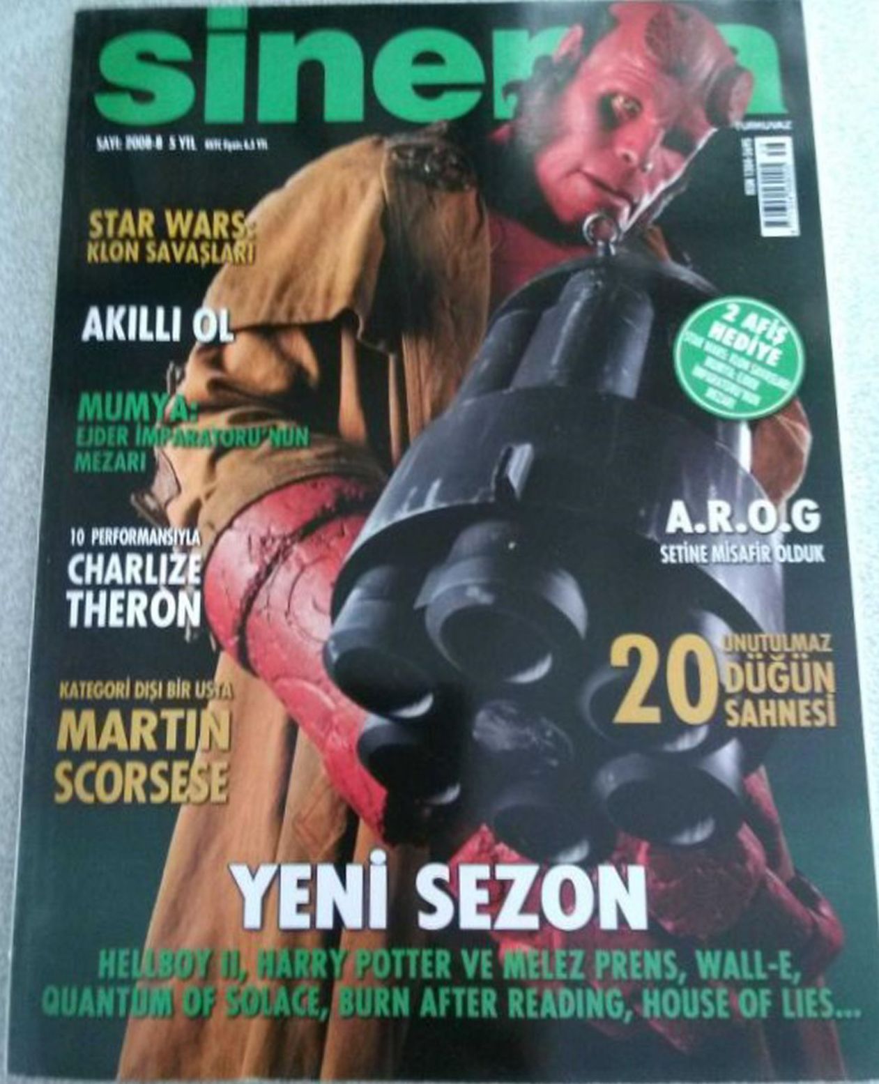 SINEMA magazine side cover  August 2008