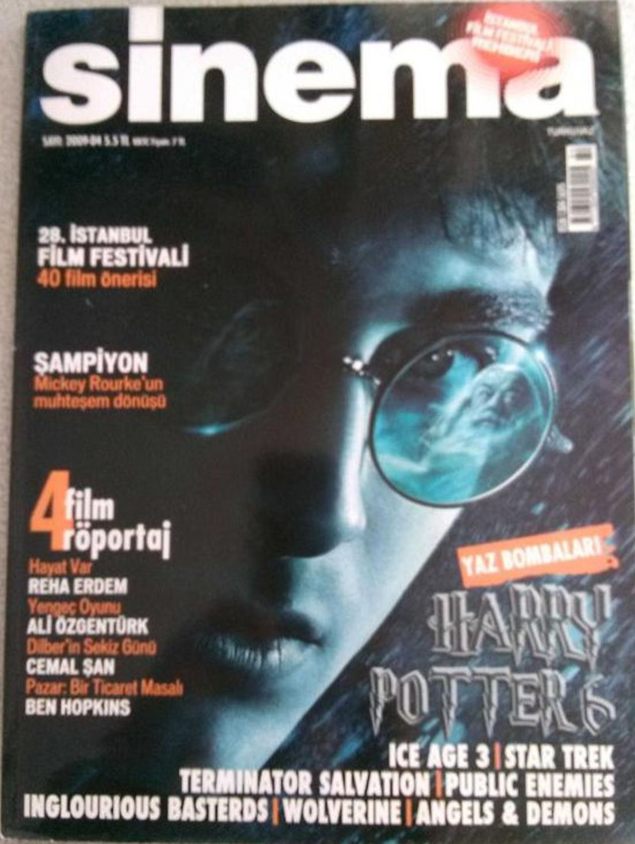 SINEMA magazine side cover  April 2009