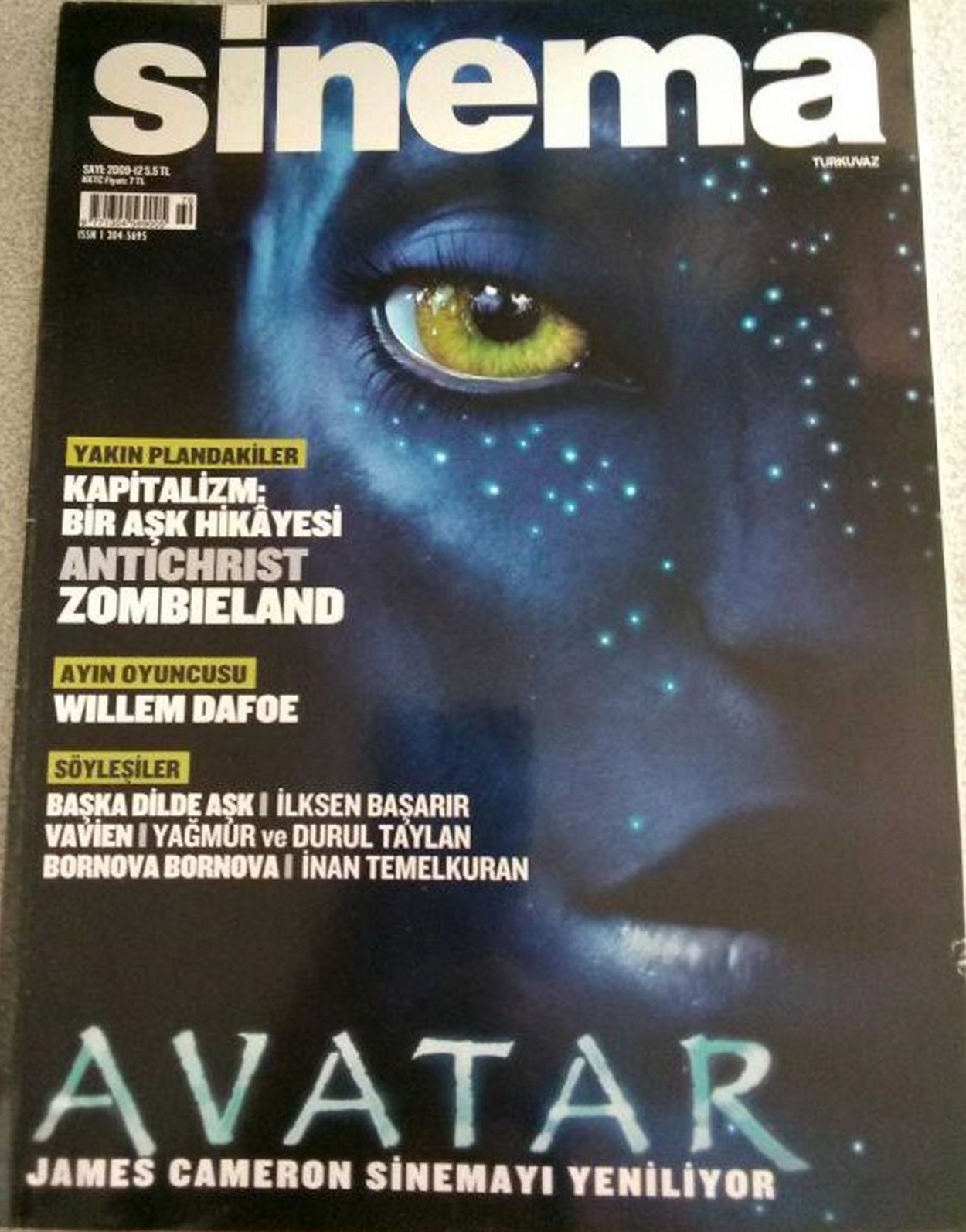 SINEMA magazine side cover  December 2009