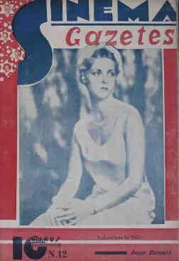 SINEMA GAZETESI magazine side cover Issue 12  1929