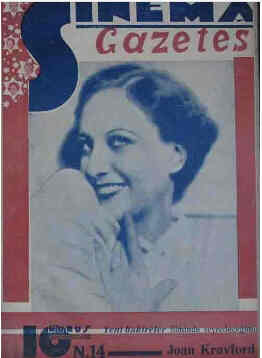 SINEMA GAZETESI magazine side cover Issue 14  1929