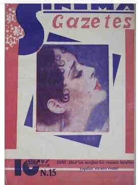 SINEMA GAZETESI magazine side cover Issue 15  1929