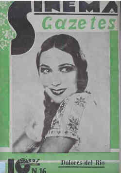 SINEMA GAZETESI magazine side cover Issue 16  1929