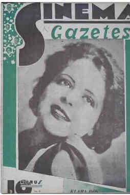 SINEMA GAZETESI magazine side cover Issue 5  1929