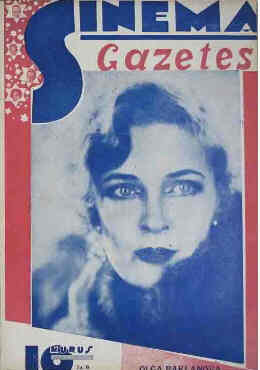 SINEMA GAZETESI magazine side cover Issue 6  1929