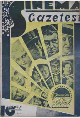 SINEMA GAZETESI magazine side cover Issue 7  1929