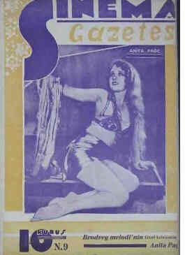 SINEMA GAZETESI magazine side cover Issue 9  1929