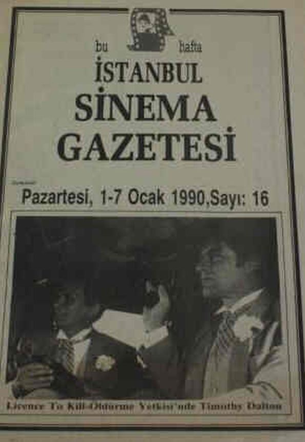 SINEMA GAZETESI (1990S) magazine side cover Issue 16 1 January 1990