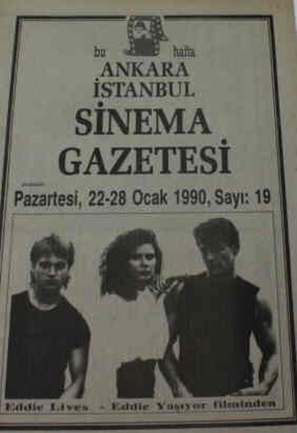 SINEMA GAZETESI (1990S) magazine side cover Issue 19 22 January 1990