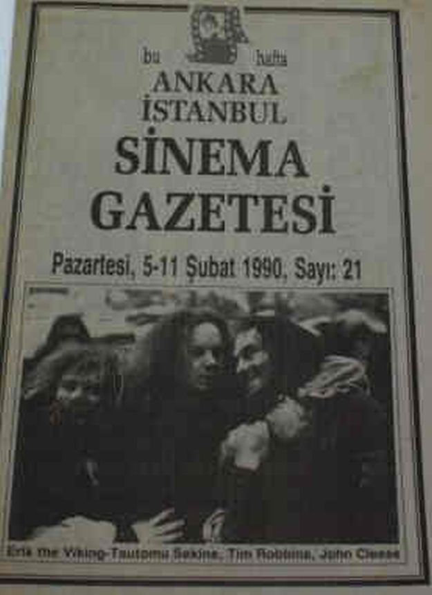 SINEMA GAZETESI (1990S) magazine side cover Issue 21 5 February 1990