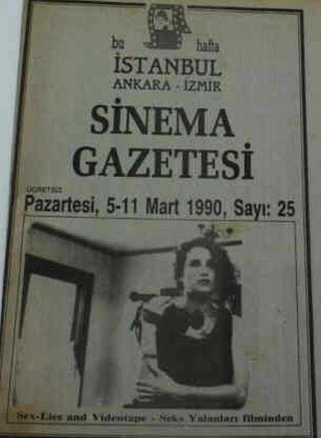 SINEMA GAZETESI (1990S) magazine side cover Issue 25 5 March 1990