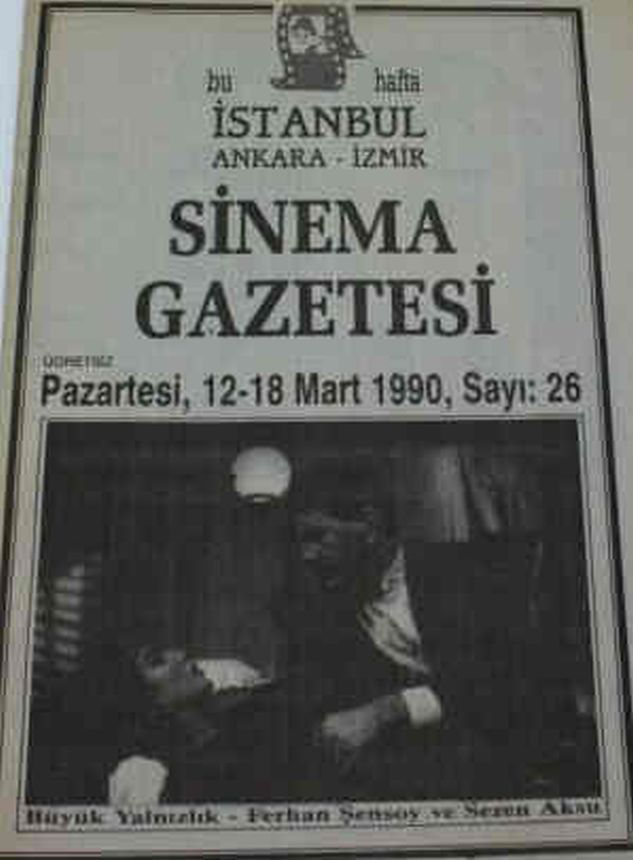 SINEMA GAZETESI (1990S) magazine side cover Issue 26 12 March 1990