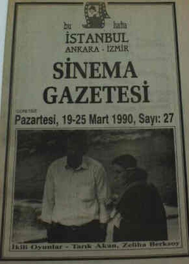 SINEMA GAZETESI (1990S) magazine side cover Issue 27 19 March 1990