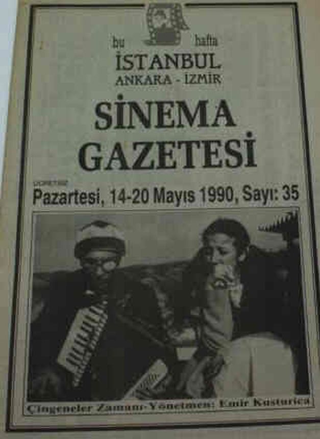 SINEMA GAZETESI (1990S) magazine side cover Issue 35 14 May 1990