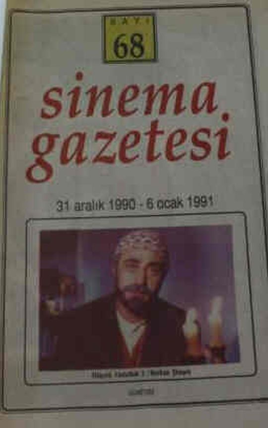 SINEMA GAZETESI (1990S) magazine side cover Issue 68 31 December 1990