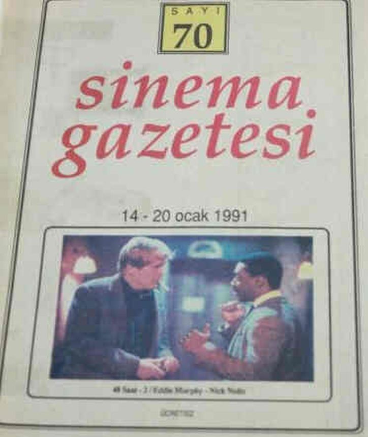 SINEMA GAZETESI (1990S) magazine side cover Issue 70 14 January 1991