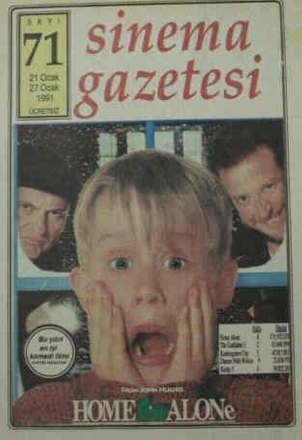 SINEMA GAZETESI (1990S) magazine side cover Issue 71 21 January 1991