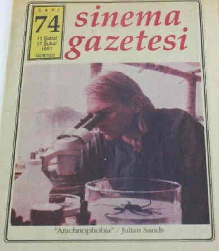SINEMA GAZETESI (1990S) magazine side cover Issue 74 11 February 1991