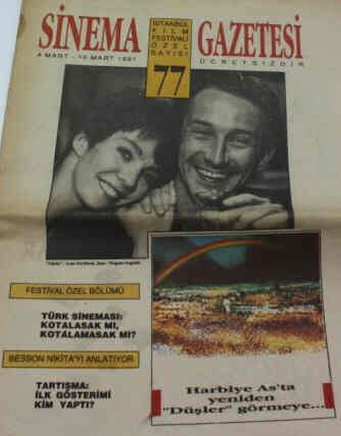 SINEMA GAZETESI (1990S) magazine side cover Issue 77 4 March 1991