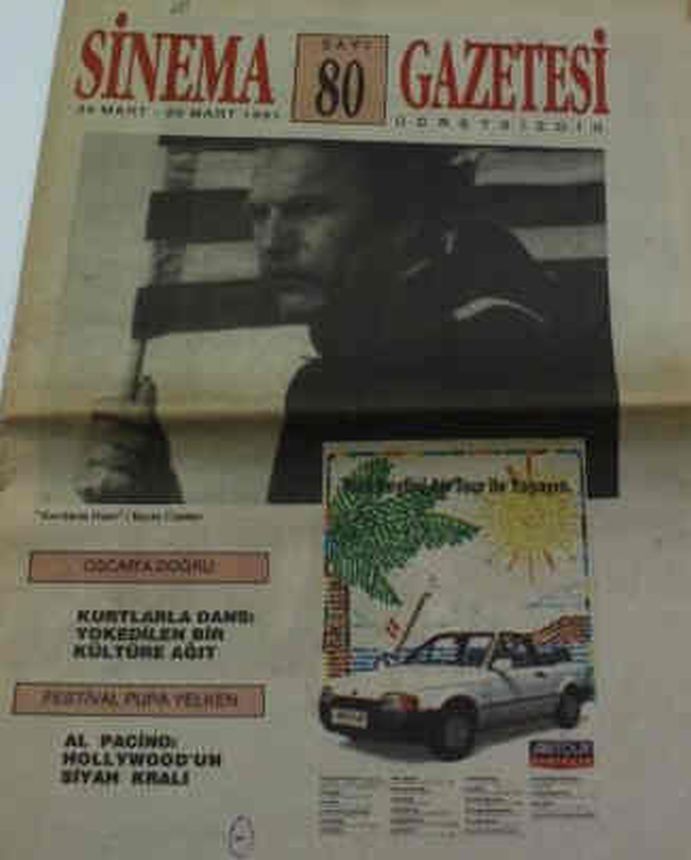 SINEMA GAZETESI (1990S) magazine side cover Issue 80 24 March 1991