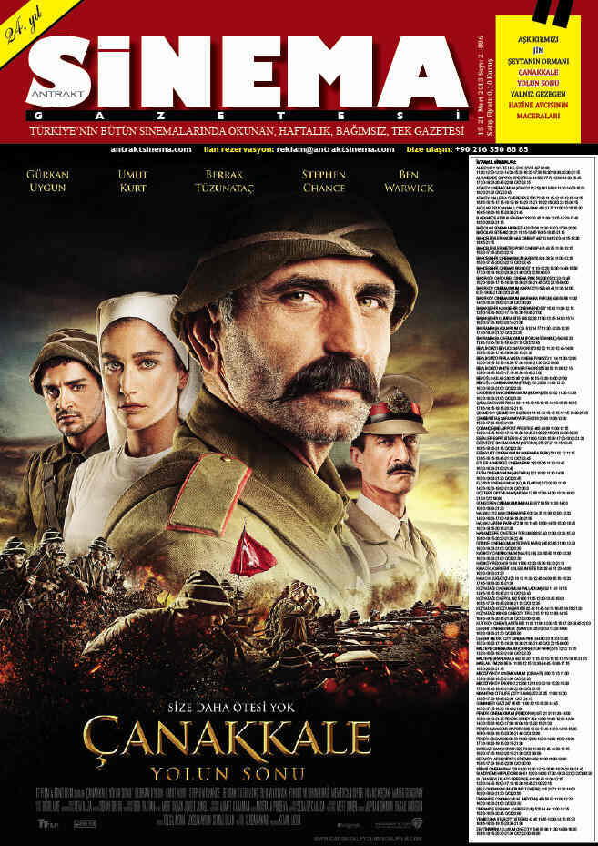ANTRAKT SINEMA GAZETESI magazine side cover Issue 2 15-21 March 2013