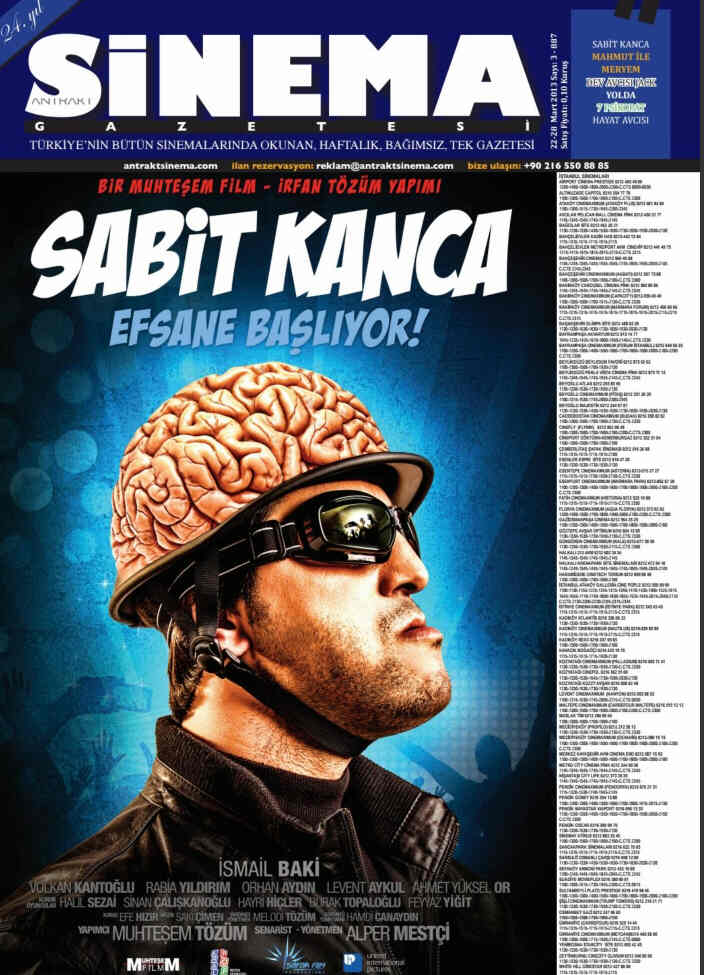 ANTRAKT SINEMA GAZETESI magazine side cover Issue 3 22 March 2013